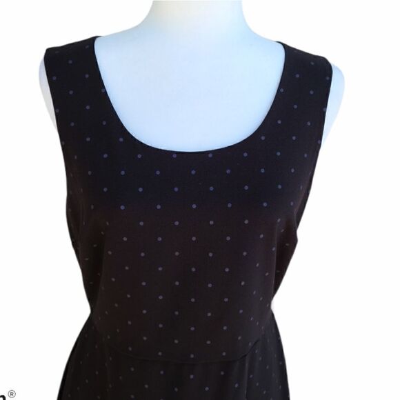 Elle Polka-dot Career Black Sheath Dress Size 8 - Picture 8 of 11